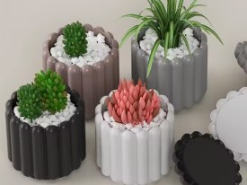 Molde silicona alhajero grande ondulado